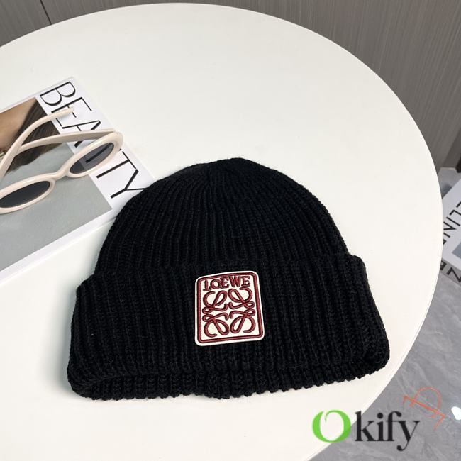 Okify Loewe Black Beanie Hat 17833 - 1