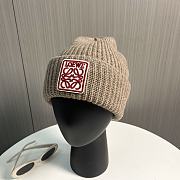 Okify Loewe Light Brown Beanie Hat 17835 - 4