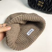 Okify Loewe Light Brown Beanie Hat 17835 - 3