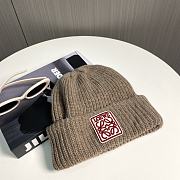 Okify Loewe Light Brown Beanie Hat 17835 - 2