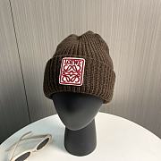 Okify Loewe Dark Brown Beanie Hat 17836 - 4