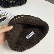 Okify Loewe Dark Brown Beanie Hat 17836 - 3