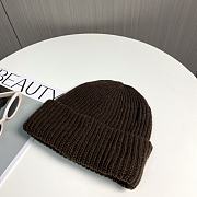 Okify Loewe Dark Brown Beanie Hat 17836 - 2