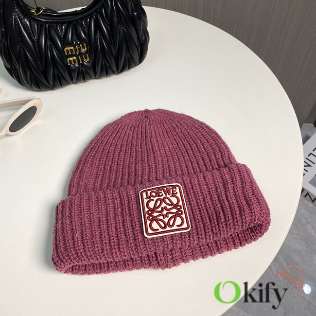 Okify Loewe Pink Beanie Hat 17838 - 1