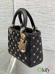 Okify Dior Lady Small Black Butterfly Bag 20 x 17 x 8cm - NEWJEANS Haerin - 3