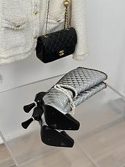 Okify Chanel Pearl Chain Silver High Heel 8cm High Boots 35-39 - 2