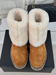 Okify Chanel Chain Brown Snow Boots 35-41 - 1