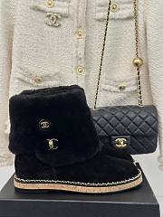 Okify Chanel Chain Black Snow Boots 35-41 - 1