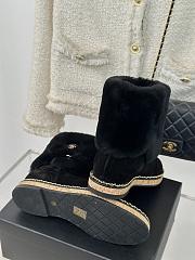 Okify Chanel Chain Black Snow Boots 35-41 - 3