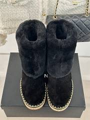 Okify Chanel Chain Black Snow Boots 35-41 - 4