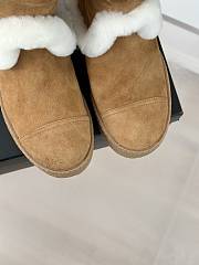 Okify Chanel Brown Snow Boots With Logo Wool 35-41 - 3