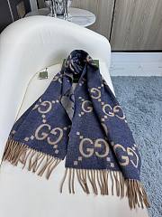 Okify Gucci Dark Blue Scarf 45x200cm 17869 - 3