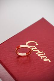 Okify Cartier narrow single diamond logo 18K rose gold ring - 2