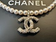 Okify Chanel Pearl Logo Charm Necklace 17880 - 2