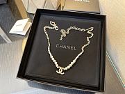 Okify Chanel Pearl Logo Charm Necklace 17881 - 4