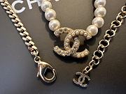 Okify Chanel Pearl Logo Charm Necklace 17881 - 3