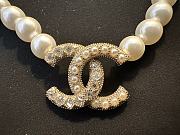 Okify Chanel Pearl Logo Charm Necklace 17881 - 2