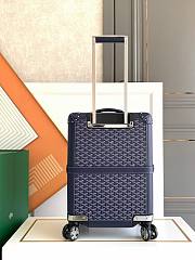 Okify Goyard Bourget PM Trolley Case In Navy Blue 36x24x50cm  - 1