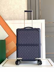 Okify Goyard Bourget PM Trolley Case In Navy Blue 36x24x50cm  - 2