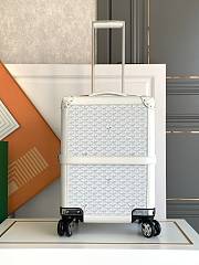 Okify Goyard Bourget PM Trolley Case In White 36x24x50cm  - 1