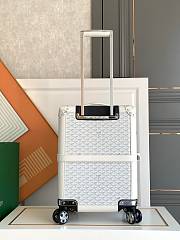 Okify Goyard Bourget PM Trolley Case In White 36x24x50cm  - 4