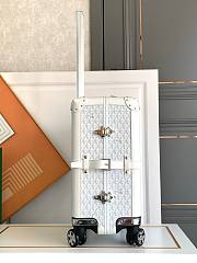 Okify Goyard Bourget PM Trolley Case In White 36x24x50cm  - 3