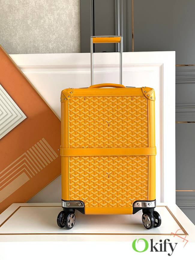 Okify Goyard Bourget PM Trolley Case In Yellow 36x24x50cm  - 1