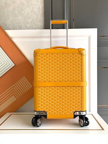 Okify Goyard Bourget PM Trolley Case In Yellow 36x24x50cm 