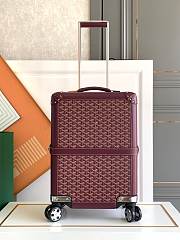 Okify Goyard Bourget PM Trolley Case In Burgundy 36x24x50cm  - 1