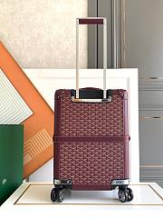 Okify Goyard Bourget PM Trolley Case In Burgundy 36x24x50cm  - 2