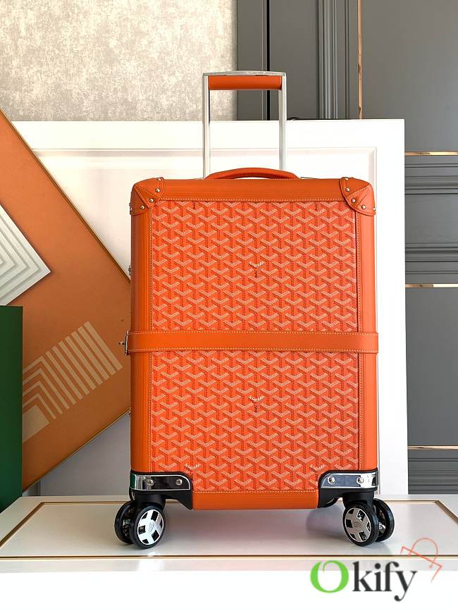 Okify Goyard Bourget PM Trolley Case In Orange 36x24x50cm  - 1