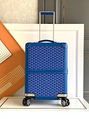 Okify Goyard Bourget PM Trolley Case In Blue 36x24x50cm  - 1