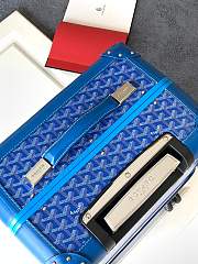 Okify Goyard Bourget PM Trolley Case In Blue 36x24x50cm  - 4