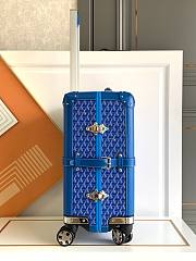 Okify Goyard Bourget PM Trolley Case In Blue 36x24x50cm  - 3