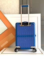 Okify Goyard Bourget PM Trolley Case In Blue 36x24x50cm  - 2