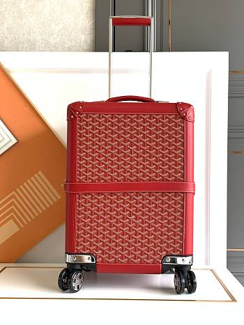 Okify Goyard Bourget PM Trolley Case In Red 36x24x50cm 