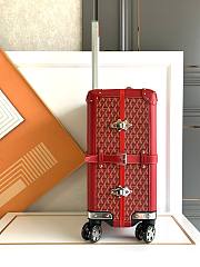 Okify Goyard Bourget PM Trolley Case In Red 36x24x50cm  - 2