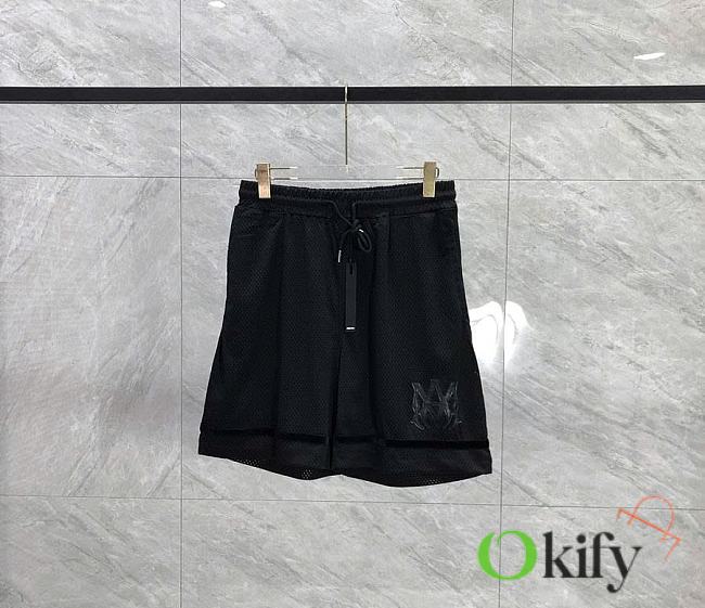 Okify Amiri Ma Perforated Black Shorts - 1