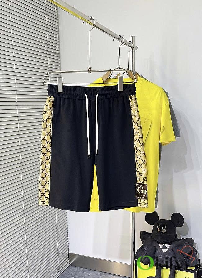 Okify Gucci Black and Yellow Shorts - 1