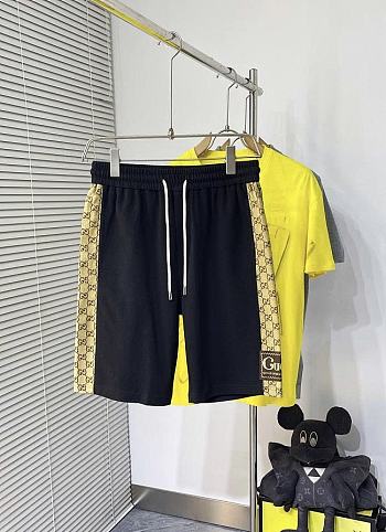 Okify Gucci Black and Yellow Shorts