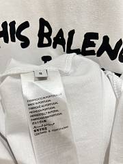 Okify Balenciaga graffiti print short sleeves T-shirt in white - 4