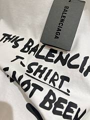 Okify Balenciaga graffiti print short sleeves T-shirt in white - 2