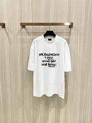 Okify Balenciaga graffiti print short sleeves T-shirt in white - 1