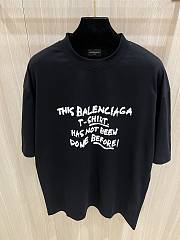 Okify Balenciaga graffiti print short sleeves T-shirt in black - 3