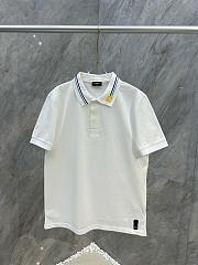 Okify Fendi short-sleeved polo shirt in white  - 1