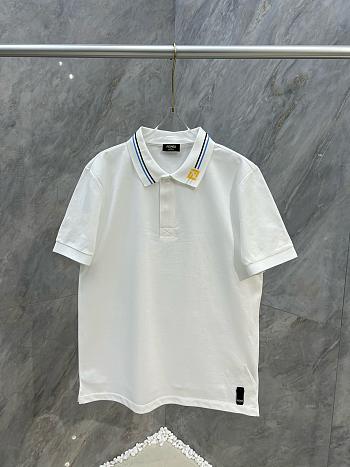 Okify Fendi short-sleeved polo shirt in white 