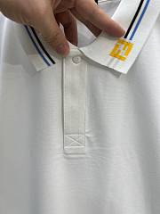 Okify Fendi short-sleeved polo shirt in white  - 2