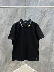 Okify Fendi short-sleeved polo shirt in black - 1