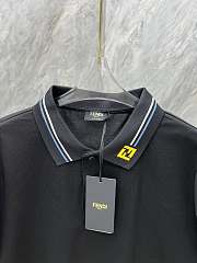 Okify Fendi short-sleeved polo shirt in black - 2