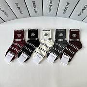 Okify Balenciaga Set 5 mid-length stacked socks 17954 - 1